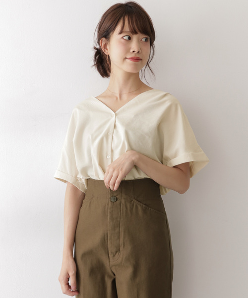 ITEMS URBANRESEARCH（アイテムズ アーバンリサーチ）の「フレンチソデブラウス（シャツ/ブラウス・レディース・ブラック/パープル/グリーン/ベージュ系その他・FREE）」の8枚目の写真