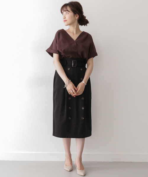 ITEMS URBANRESEARCH（アイテムズ アーバンリサーチ）の「フレンチソデブラウス（シャツ/ブラウス・レディース・ブラック/パープル/グリーン/ベージュ系その他・FREE）」の14枚目の写真