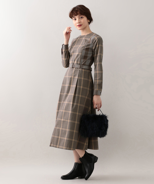 セール ウォッシャブル ダブルチェック ワンピース ワンピース Mackintosh Philosophy マッキントッシュ ワンピース フィロソフィー のファッション