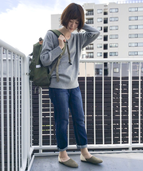 LBC(エルビーシー)の「ヤクウールブレンドニットチュニック(ニット/セーター・レディース・ベージュ/グレー/ブルー・M/L)」の5枚目の写真