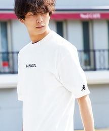 KANGOL | ▽WEB限定 MONO-MART×KANGOL 別注ロゴ刺繍 プリント半袖Tee オーバーサイズカットソー ワッペン トップス(Tシャツ/カットソー)