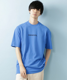 ▽WEB限定 MONO-MART×KANGOL 別注ロゴ刺繍 プリント半袖Tee オーバーサイズカットソー ワッペン トップス