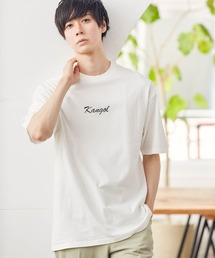 ▽WEB限定 MONO-MART×KANGOL 別注ロゴ刺繍 プリント半袖Tee オーバーサイズカットソー ワッペン トップス