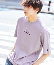 ▽WEB限定 MONO-MART×KANGOL 別注ロゴ刺繍 プリント半袖Tee オーバーサイズカットソー ワッペン トップス