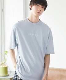 KANGOL | ▽WEB限定 MONO-MART×KANGOL 別注ロゴ刺繍 プリント半袖Tee オーバーサイズカットソー(Tシャツ/カットソー)