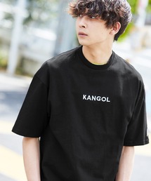 KANGOL | ▽WEB限定 MONO-MART×KANGOL 別注ロゴ刺繍 プリント半袖Tee オーバーサイズカットソー(Tシャツ/カットソー)