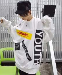 NEOPRANE PRINT CREW NECK F/ネオプレーンプリントクルースウェット