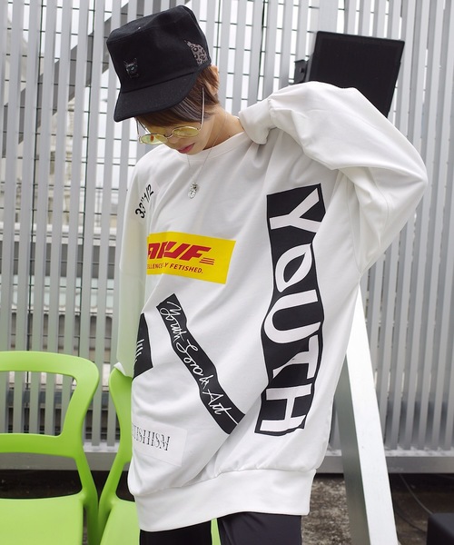 rovtski（ロフトスキー）の「NEOPRANE PRINT CREW NECK F/ネオプレーンプリントクルースウェット（スウェット・レディース・ホワイト/ブラック・FREE）」の8枚目の写真