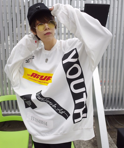 rovtski（ロフトスキー）の「NEOPRANE PRINT CREW NECK F/ネオプレーンプリントクルースウェット（スウェット・レディース・ホワイト/ブラック・FREE）」の9枚目の写真