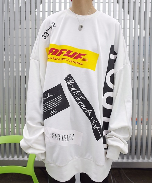 rovtski（ロフトスキー）の「NEOPRANE PRINT CREW NECK F/ネオプレーンプリントクルースウェット（スウェット・レディース・ホワイト/ブラック・FREE）」の11枚目の写真