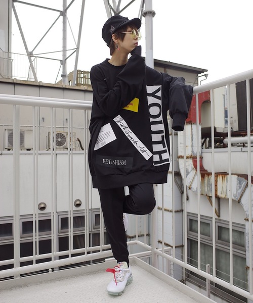 rovtski（ロフトスキー）の「NEOPRANE PRINT CREW NECK F/ネオプレーンプリントクルースウェット（スウェット・レディース・ホワイト/ブラック・FREE）」の14枚目の写真