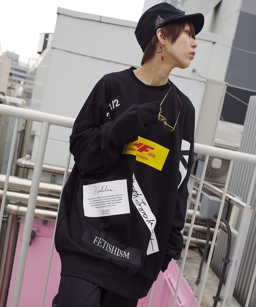 rovtski（ロフトスキー）の「NEOPRANE PRINT CREW NECK F/ネオプレーンプリントクルースウェット（スウェット・レディース・ホワイト/ブラック・FREE）」の18枚目の写真