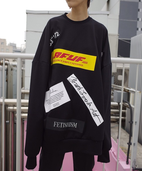 rovtski（ロフトスキー）の「NEOPRANE PRINT CREW NECK F/ネオプレーンプリントクルースウェット（スウェット・レディース・ホワイト/ブラック・FREE）」の20枚目の写真