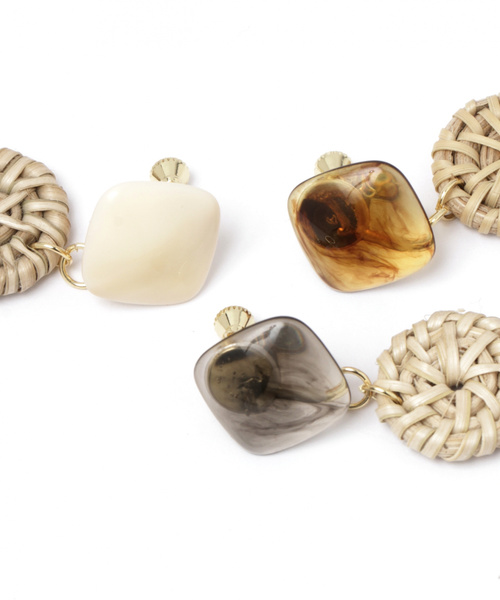 GLOBAL WORK（グローバルワーク）の「ザツザイタッセルイヤリング/831687（イヤリング・レディース・ホワイト/ライトグレー/ダークブラウン・FREE）」の5枚目の写真