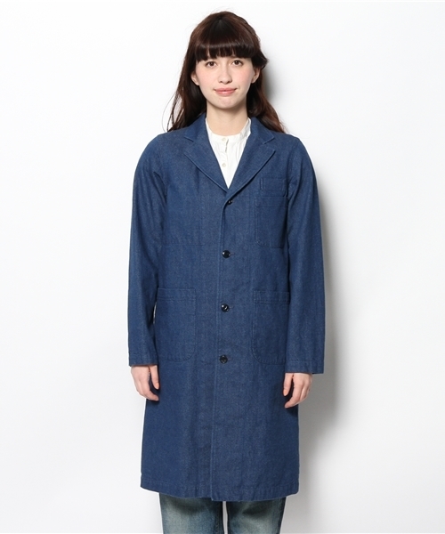 BEAMS BOY(ビームスボーイ)の「BEAMS BOY / デニム ショップコート(その他アウター・レディース・インディゴブルー・ONE SIZE)」の3枚目の写真