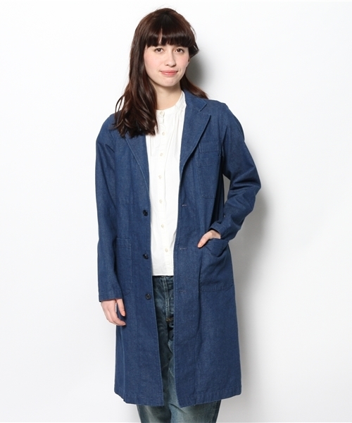 BEAMS BOY(ビームスボーイ)の「BEAMS BOY / デニム ショップコート(その他アウター・レディース・インディゴブルー・ONE SIZE)」の6枚目の写真
