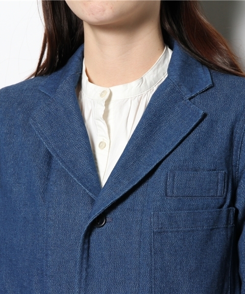 BEAMS BOY(ビームスボーイ)の「BEAMS BOY / デニム ショップコート(その他アウター・レディース・インディゴブルー・ONE SIZE)」の7枚目の写真