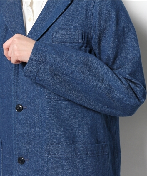 BEAMS BOY(ビームスボーイ)の「BEAMS BOY / デニム ショップコート(その他アウター・レディース・インディゴブルー・ONE SIZE)」の8枚目の写真