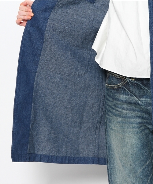 BEAMS BOY(ビームスボーイ)の「BEAMS BOY / デニム ショップコート(その他アウター・レディース・インディゴブルー・ONE SIZE)」の11枚目の写真