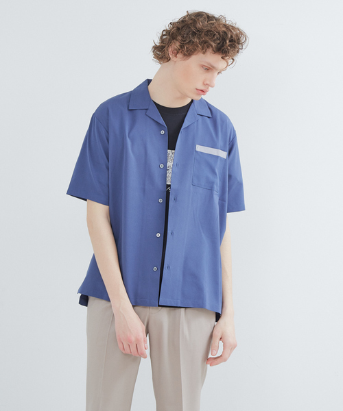 ABAHOUSE（アバハウス）の「【WEB別注】トロピカルオープンカラーシャツ（シャツ/ブラウス・メンズ・ベージュ/ブラック/ブルー/グレー/オレンジ系その他/ブルー系その他/ベージュ系その他/ブラック系その他/ホワイト・46/48/50）」の7枚目の写真