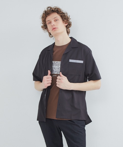 ABAHOUSE（アバハウス）の「【WEB別注】トロピカルオープンカラーシャツ（シャツ/ブラウス・メンズ・ベージュ/ブラック/ブルー/グレー/オレンジ系その他/ブルー系その他/ベージュ系その他/ブラック系その他/ホワイト・46/48/50）」の2枚目の写真