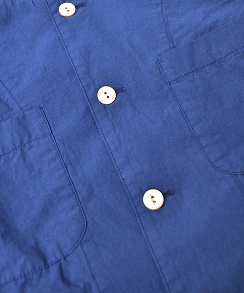 SHIPS JET BLUE（シップスジェットブルー）の「【転】JB: ノーカラーシャツ■（シャツ/ブラウス・メンズ・オフホワイト/チャコールグレー/ブルー・MEDIUM/SMALL/LARGE）」の10枚目の写真