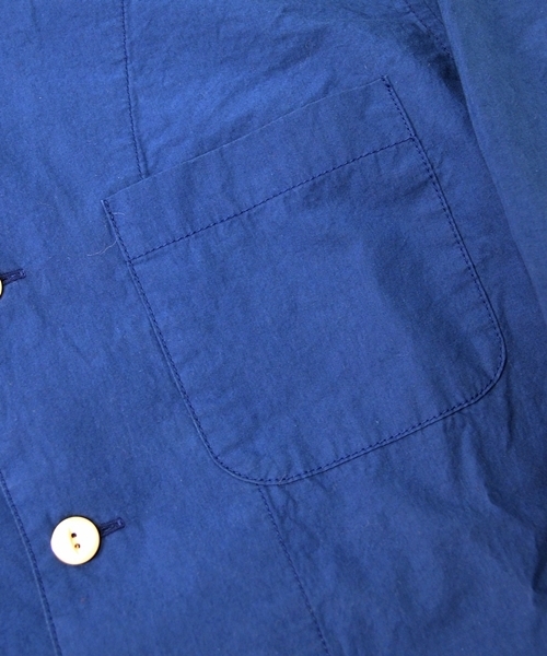 SHIPS JET BLUE（シップスジェットブルー）の「【転】JB: ノーカラーシャツ■（シャツ/ブラウス・メンズ・オフホワイト/チャコールグレー/ブルー・MEDIUM/SMALL/LARGE）」の4枚目の写真