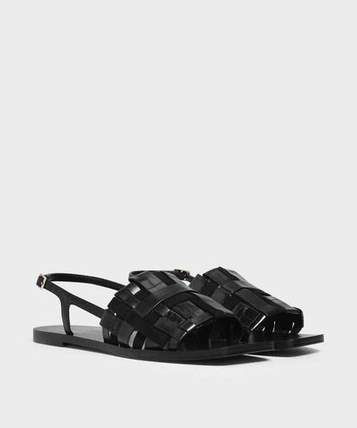 CHARLES & KEITH(チャールズ & キース)の「ウーベンスリングバック サンダル / Woven Slingback Sandals(サンダル・レディース・ブラック/マルチ・22.5cm/23cm/23.5cm/24.5cm)」の7枚目の写真