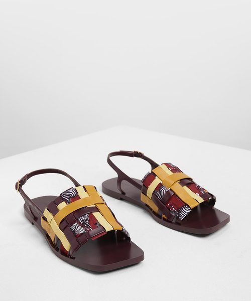 CHARLES & KEITH(チャールズ & キース)の「ウーベンスリングバック サンダル / Woven Slingback Sandals(サンダル・レディース・ブラック/マルチ・22.5cm/23cm/23.5cm/24.5cm)」の10枚目の写真