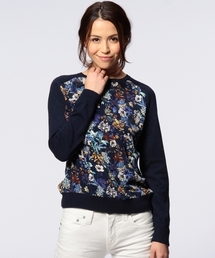 UNITED ARROWS | ◇UAW ボタニカルプリント コンビ ニット ◆(ニット/セーター)