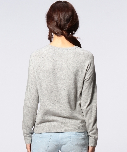 UNITED ARROWS（ユナイテッドアローズ）の「◇UAW ボタニカルプリント コンビ ニット ◆（ニット/セーター・レディース・ライトグレー/ネイビー・フリー）」の6枚目の写真