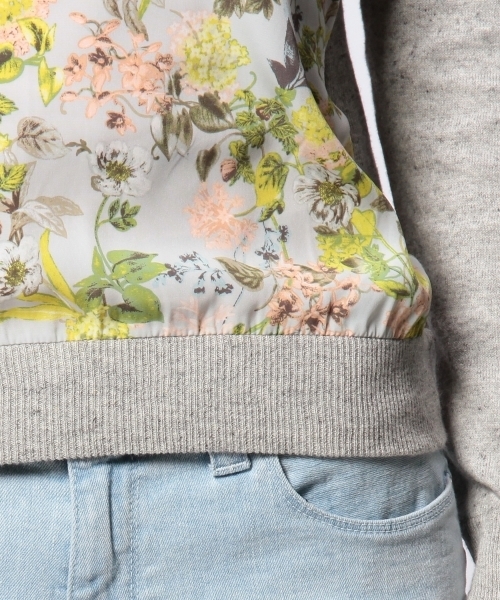 UNITED ARROWS（ユナイテッドアローズ）の「◇UAW ボタニカルプリント コンビ ニット ◆（ニット/セーター・レディース・ライトグレー/ネイビー・フリー）」の10枚目の写真