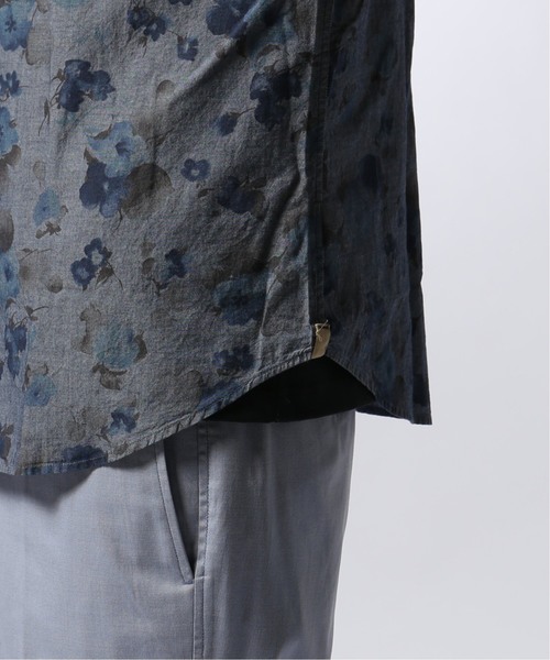 EDIFICE（エディフィス）の「Matteucci / Belesto 別注 ハイビスカスパターン オープンカラー シャツ（シャツ/ブラウス・メンズ・グレー・MEDIUM/SMALL/LARGE）」の5枚目の写真