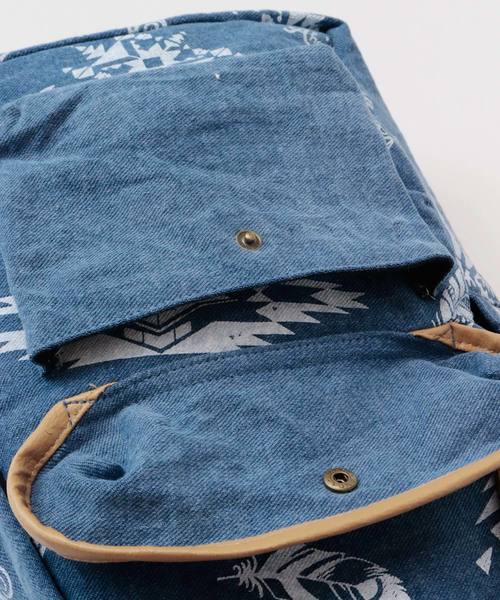 チャイハネ（チャイハネ）の「【チャイハネ】ネイティブ柄ワンショルダーリュック（バックパック/リュック・メンズ・ブルー/ネイビー/オフホワイト・FREE）」の8枚目の写真