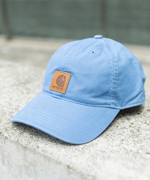 Carhartt(カーハート)の「CARHARTT カーハート ウォッシュ加工 ロゴ ローキャップ Odessa Cap(キャップ・メンズ・ブラック/ブラウン/ウッド/アーミー/ダークグリーン/モカ/ネイビー/ブルー/レッド/グリーン/グレー/ゴールド/コバルトブルー/コーラル/サンドベージュ/クリアグリーン・FREE)」の13枚目の写真