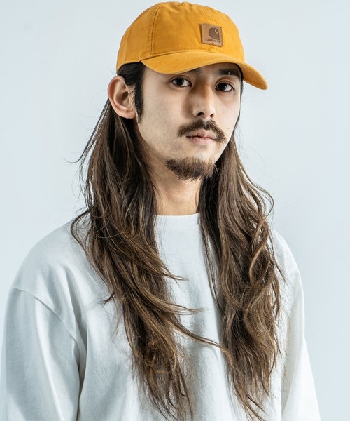Carhartt(カーハート)の「CARHARTT カーハート ウォッシュ加工 ロゴ ローキャップ Odessa Cap(キャップ・メンズ・ブラック/ブラウン/ウッド/アーミー/ダークグリーン/モカ/ネイビー/ブルー/レッド/グリーン/グレー/ゴールド/コバルトブルー/コーラル/サンドベージュ/クリアグリーン・FREE)」の16枚目の写真