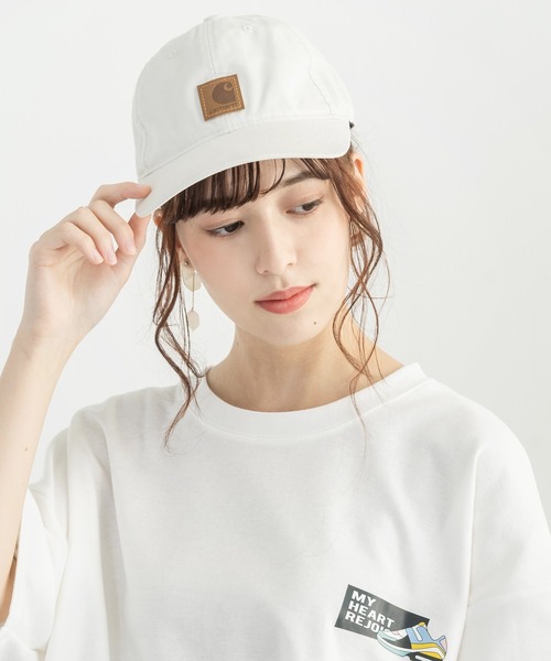Carhartt(カーハート)の「CARHARTT カーハート ウォッシュ加工 ロゴ ローキャップ Odessa Cap(キャップ・メンズ・ブラック/ブラウン/ウッド/アーミー/ダークグリーン/モカ/ネイビー/ブルー/レッド/グリーン/グレー/ゴールド/コバルトブルー/コーラル/サンドベージュ/クリアグリーン・FREE)」の7枚目の写真