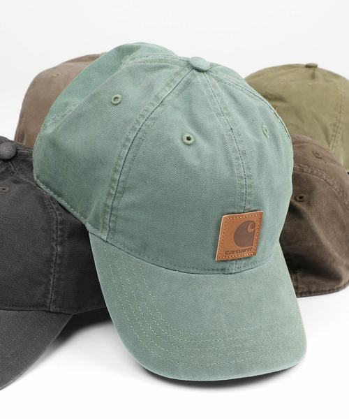 Carhartt(カーハート)の「CARHARTT カーハート ウォッシュ加工 ロゴ ローキャップ Odessa Cap(キャップ・メンズ・ブラック/ブラウン/ウッド/アーミー/ダークグリーン/モカ/ネイビー/ブルー/レッド/グリーン/グレー/ゴールド/コバルトブルー/コーラル/サンドベージュ/クリアグリーン・FREE)」の8枚目の写真