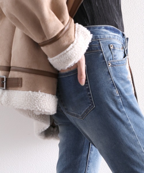 classicalelf(クラシカルエルフ)の「ストレッチ 無地スキニーパンツ(フルレングス)(デニムパンツ・レディース・ブルー/インディゴブルー/ブラック/ホワイト・LARGE/MEDIUM/SMALL/X-LARGE/XX-LARGE)」の14枚目の写真