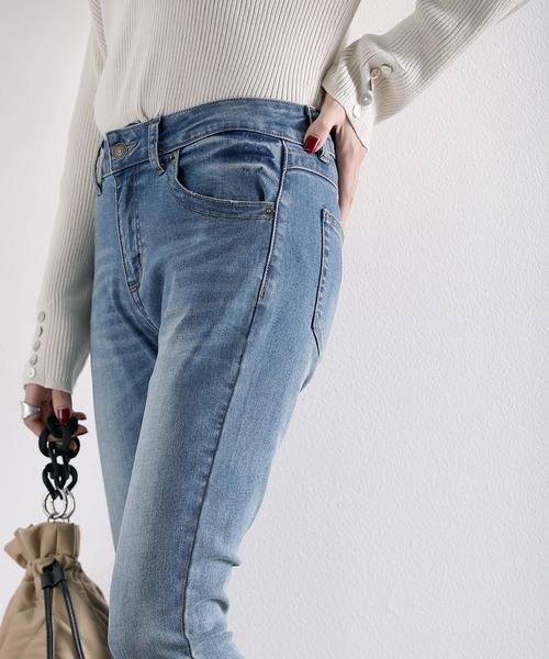 classicalelf(クラシカルエルフ)の「ストレッチ 無地スキニーパンツ(フルレングス)(デニムパンツ・レディース・ブルー/インディゴブルー/ブラック/ホワイト・LARGE/MEDIUM/SMALL/X-LARGE/XX-LARGE)」の15枚目の写真