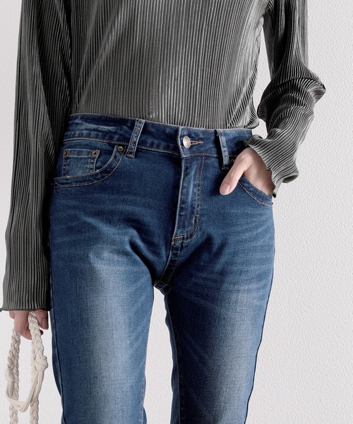 classicalelf(クラシカルエルフ)の「ストレッチ 無地スキニーパンツ(フルレングス)(デニムパンツ・レディース・ブルー/インディゴブルー/ブラック/ホワイト・LARGE/MEDIUM/SMALL/X-LARGE/XX-LARGE)」の16枚目の写真