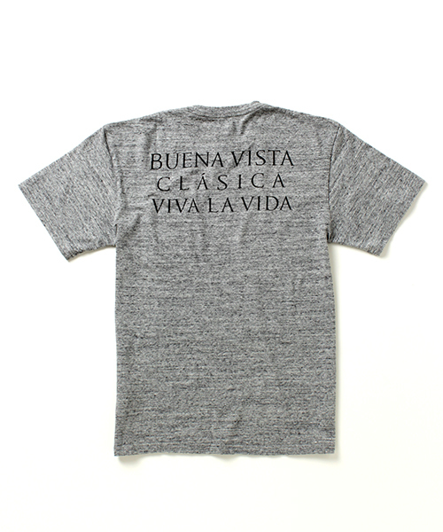 B印 YOSHIDA(BEAMS×PORTER)(ビージルシヨシダ)の「石塚啓次“BUENA VISTA” VIVA LA VIDA T-shirts ③(Tシャツ/カットソー・メンズ・ホワイト/グレー/ブラック・LARGE/SMALL/X-LARGE/MEDIUM)」の3枚目の写真