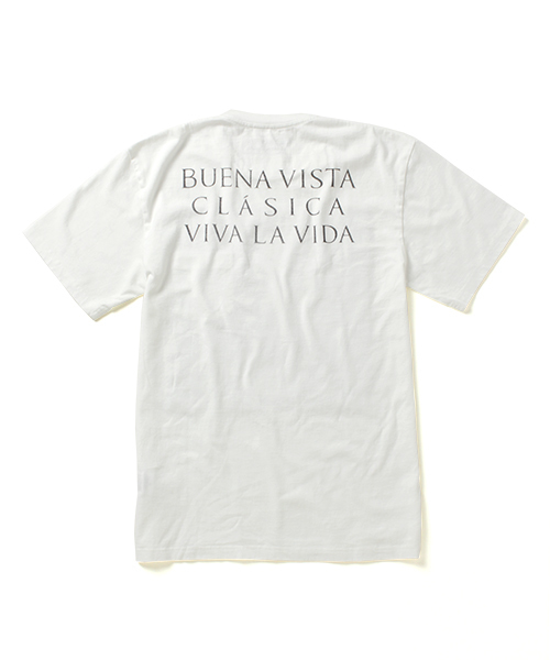 B印 YOSHIDA(BEAMS×PORTER)(ビージルシヨシダ)の「石塚啓次“BUENA VISTA” VIVA LA VIDA T-shirts ③(Tシャツ/カットソー・メンズ・ホワイト/グレー/ブラック・LARGE/SMALL/X-LARGE/MEDIUM)」の2枚目の写真