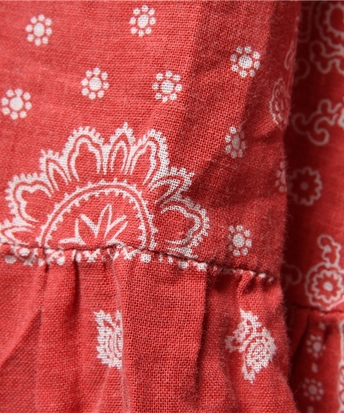 goa（ゴア）の「バンダナプリント２ＷＡＹスカート（スカート・レディース・インディゴブルー/レッド・FREE）」の9枚目の写真