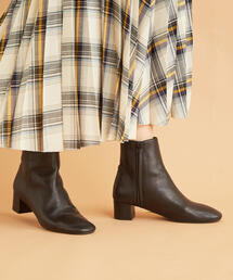 BEAUTY&YOUTH UNITED ARROWS | BY∴ レザースクエアトゥ ショートブーツ(ブーツ)