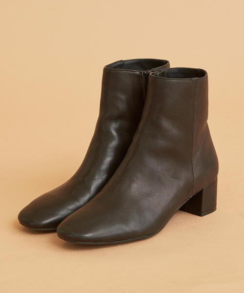 BEAUTY&YOUTH UNITED ARROWS(ビューティーアンドユースユナイテッドアローズ)の「BY∴ レザースクエアトゥ ショートブーツ ◆(ブーツ・レディース・モカ/ブラック/ダークブラウン・38/36h/37h/36/37)」の12枚目の写真