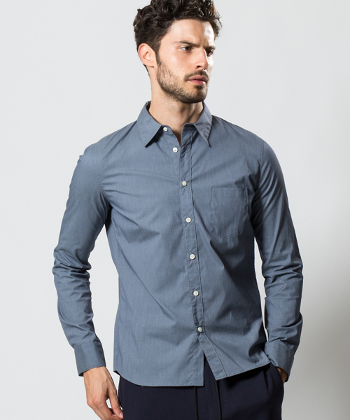 wjk（ダヴルジェイケイ）の「ms4028-broad regular shirt シャツ（シャツ/ブラウス・メンズ・ホワイト/ライトブルー/ダークブルー/ネイビー・S/M/L/XL）」の4枚目の写真