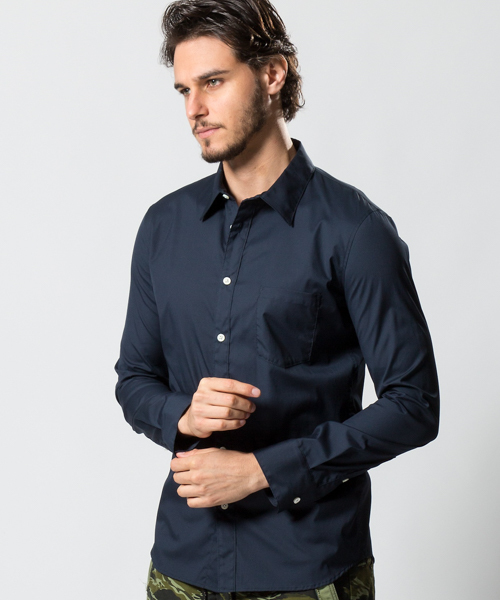 wjk（ダヴルジェイケイ）の「ms4028-broad regular shirt シャツ（シャツ/ブラウス・メンズ・ホワイト/ライトブルー/ダークブルー/ネイビー・S/M/L/XL）」の5枚目の写真