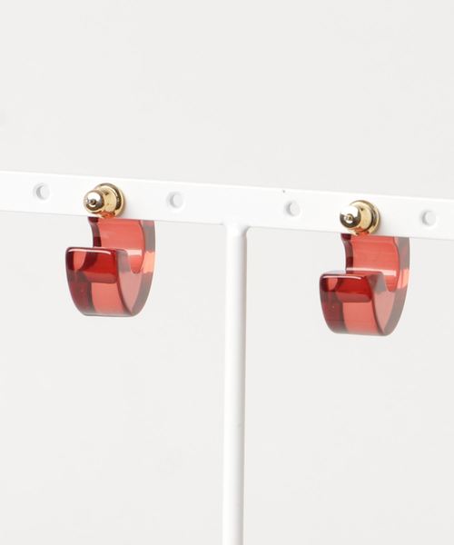 tone（トーン）の「【KuKuLu TOKYO】Solid circleピアス（ピアス（両耳用）・レディース・ベージュ/クリア/レッド系その他/イエロー/ブルー・FREE）」の6枚目の写真