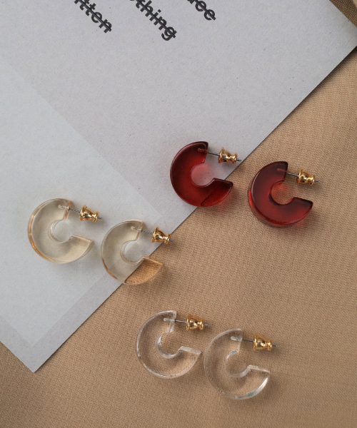 tone（トーン）の「【KuKuLu TOKYO】Solid circleピアス（ピアス（両耳用）・レディース・ベージュ/クリア/レッド系その他/イエロー/ブルー・FREE）」の7枚目の写真